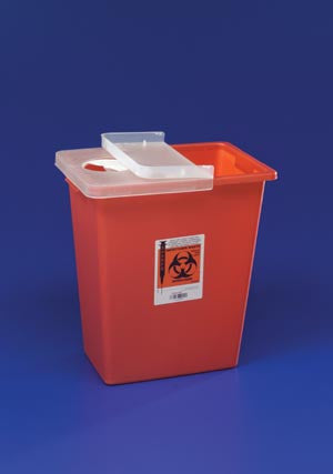 SharpSafety Large Volume Sharps Container-Hinged Lid